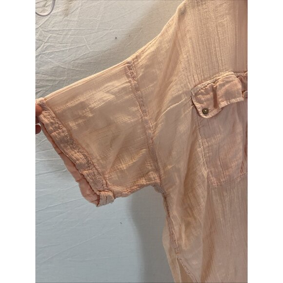 Free People Intimately Sleep Talker Shirt‎ Top oversized aysemmetrical Gauze MD - Picture 5 of 11